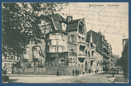 Bad Nauheim Kurstraße, gelaufen 1919 (AK335)