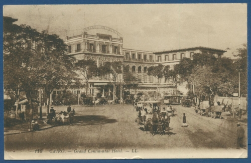 Kairo Grand Continental Hotel, gelaufen 1924 (AK323)