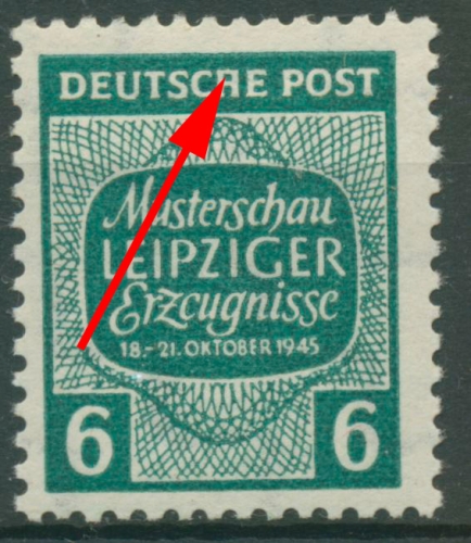 SBZ West-Sachsen Musterschau Leipzig mit Plattenfehler 124 Y I postfrisch