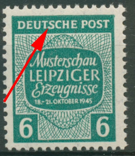 SBZ West-Sachsen Musterschau Leipzig mit Plattenfehler 124 X IV postfrisch