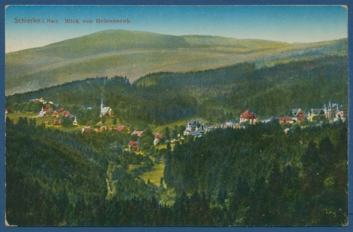 Schierke im Harz Blick von Helenenruh, gelaufen 1912 (AK399)