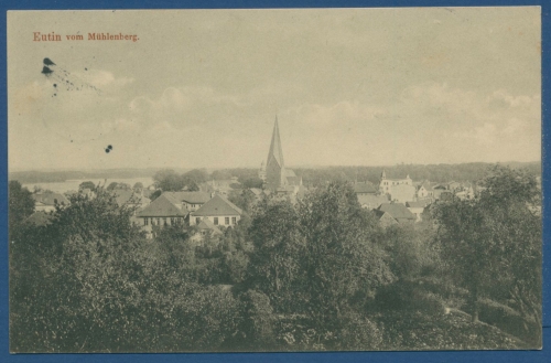 Eutin vom Mühlenberg gesehen, gelaufen 1911 (AK394)
