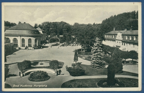 Bad Kudowa Kurplatz, gelaufen 1934 (AK403)