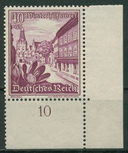 Deutsches Reich 1938 Winterhilfswerk WHW Ostmark 683 Ecke 4 postfrisch