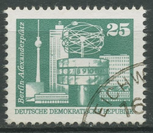 DDR 1975 Aufbau DDR Alexanderplatz Berlin 2022 gestempelt