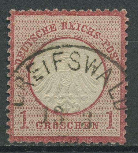 Deutsches Reich 1872 Adler mit kl. Brustschild 4 mit Stempel GREIFSWALD