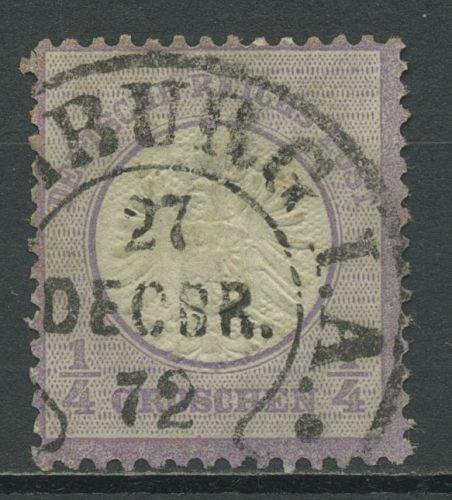 Dt. Reich 1872 Adler mit gr. Brustschild 16 Hufeisenstempel HE 17-4 HAMBURG