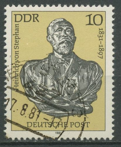 DDR 1981 UPU Postfachmann Heinrich v. Stephan 2579 gestempelt