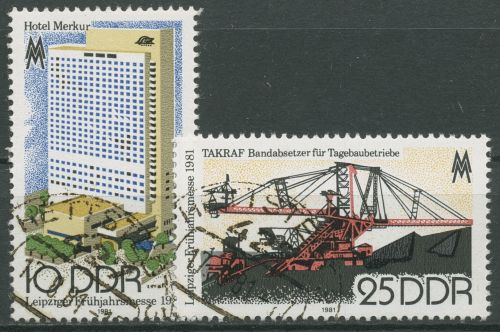 DDR 1981 Leipziger Frühjahrsmesse 2593/94 gestempelt