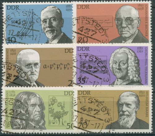 DDR 1981 Persönlichkeiten 2603/08 gestempelt