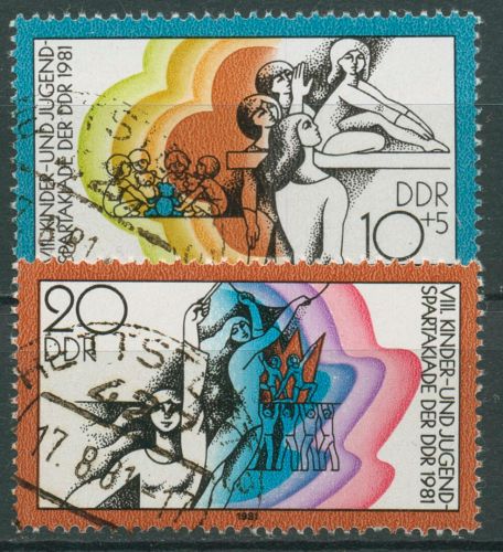 DDR 1981 Kinder-und Jugendspartakiade Berlin 2617/18 gestempelt