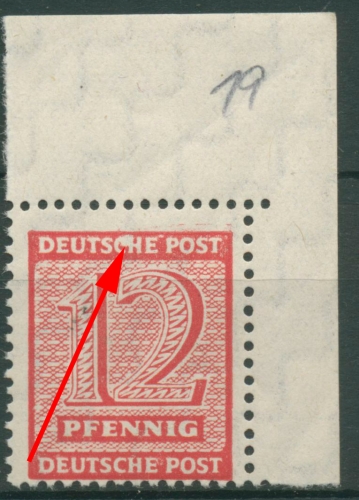 SBZ West-Sachsen Freimarken Ziffern mit Plattenfehler 132 X w II postfrisch