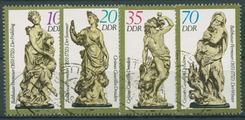 DDR 1984 Grünes Gewölbe Dresden Skulpturen 2905/08 gestempelt