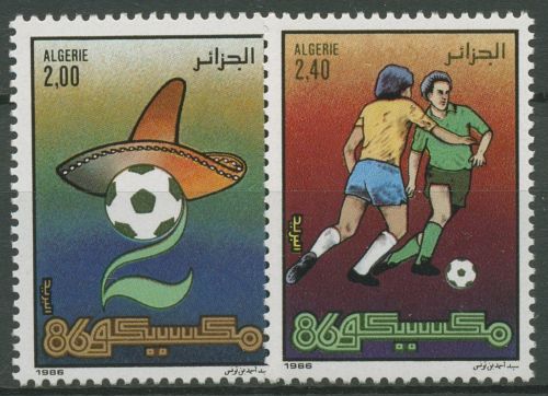 Algerien 1986 Fußball-WM Mexiko 911/12 postfrisch