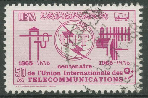 Libyen 1965 Fernmeldeunion ITU 190 gestempelt