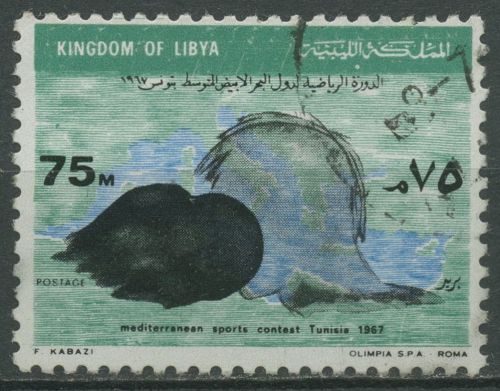 Libyen 1967 Mittelmeer-Sportwettkämpfe Boxen 242 gestempelt