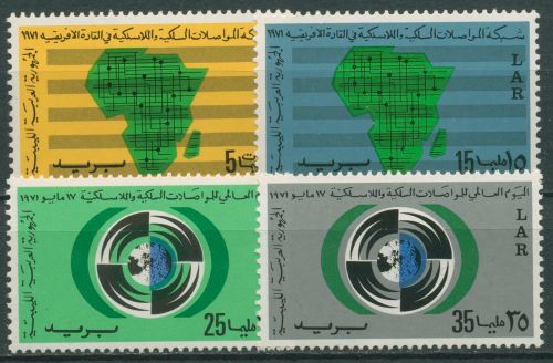 Libyen 1971 Weltfernmeldetag Afrikanisches Fernmeldenetz 329/32 postfrisch