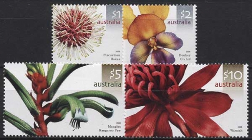 Australien 2006 Wildblumen Waratah Orchidee 2522/25 postfrisch
