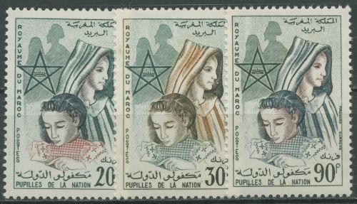 Marokko 1962 Nachwuchs Kinder Pentagramm 485/87 mit Falz