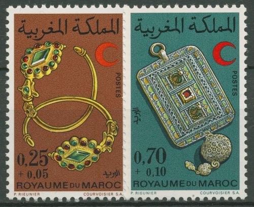 Marokko 1973 Tourismus Roter Halbmond Schmuckstücke 741/42 postfrisch