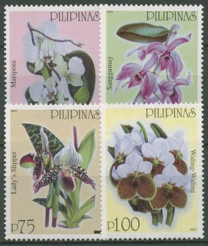 Philippinen 2003 Pflanzen Blumen Orchideen 3426/29 postfrisch