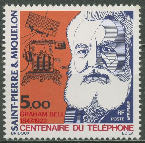 Saint-Pierre et Miquelon 1976 100 Jahre Telefon Alexander G. Bell 516 postfrisch