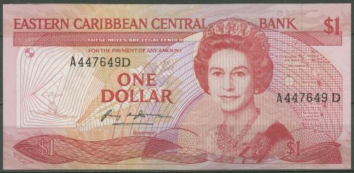 Ostkaribische Staaten 1 Dollar (1985-87) Suffix D, KM 17 d kassenfrisch (K430)