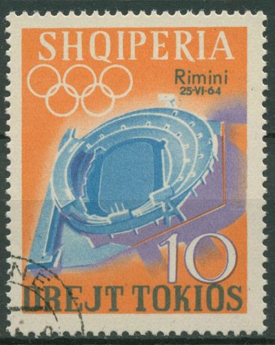 Albanien 1964 Int. Sport-Briefmarken-Ausstellung Rimini 838 gestempelt
