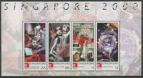 Singapur 2000 Millennium Kultur Block 70 postfrisch (C99766)