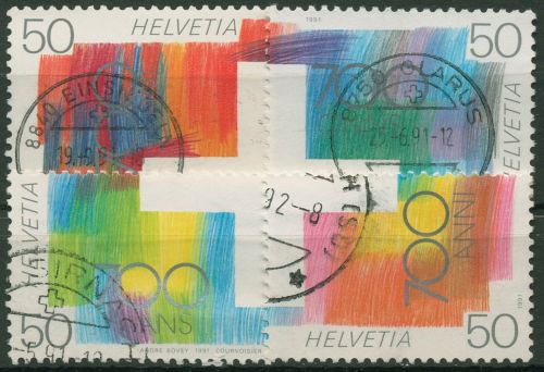 Schweiz 1991 Eidgenossenschaft 1438/41 gestempelt