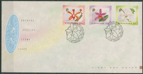 Singapur 1991 Pflanzen Blumen Orchideen 633/35 FDC (X99791)