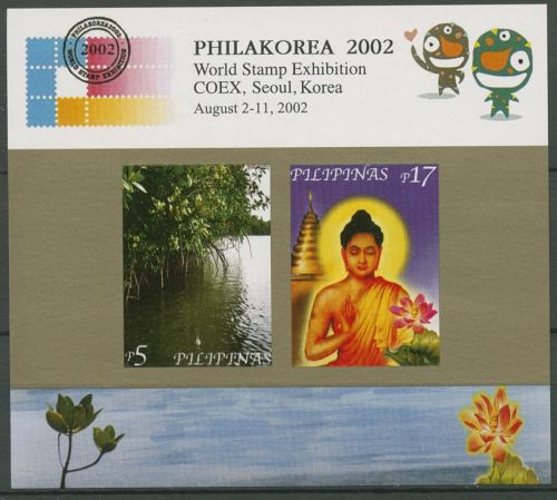 Philippinen 2002 PHILAKOREA Mangroven Buddha Block 176 postfrisch (C99810)