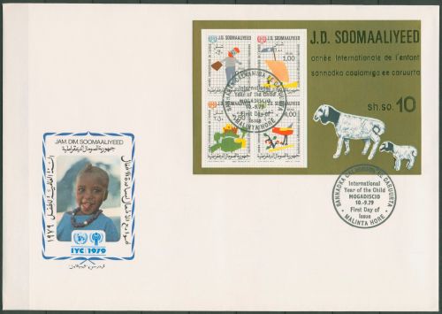 Somalia 1979 Internationales Jahr des Kindes Block 8 FDC (SG99835)
