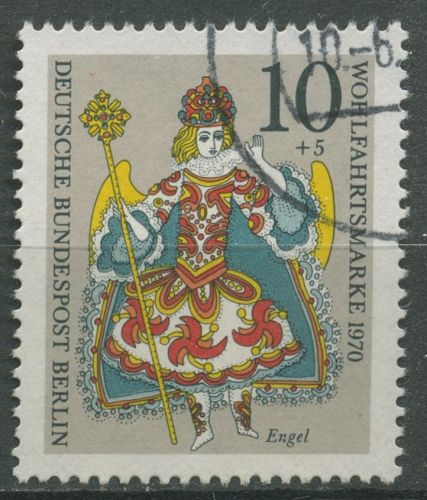 Berlin 1970 Weihnachten Krippenfigur Engel 378 gestempelt