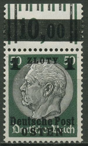 Generalgouvernement 1939 Deutsche Post Osten Walzen-Oberrand 12 WOR postfrisch