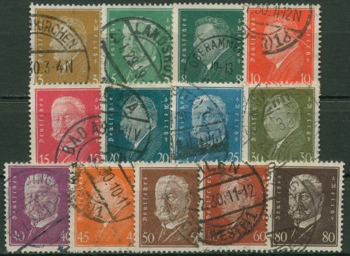Deutsches Reich 1928 Ebert und Hindenburg 410/22 gestempelt