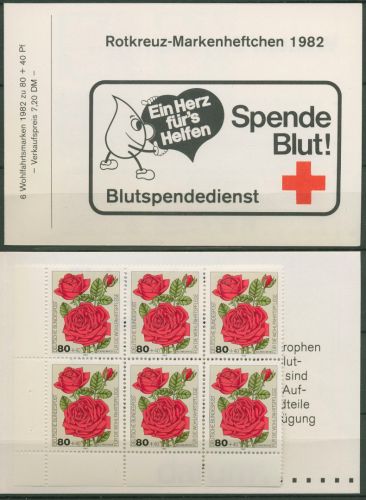 Bund Rotes Kreuz 1982 Blumen Markenheftchen MH 3 (1152) postfrisch (C99866)