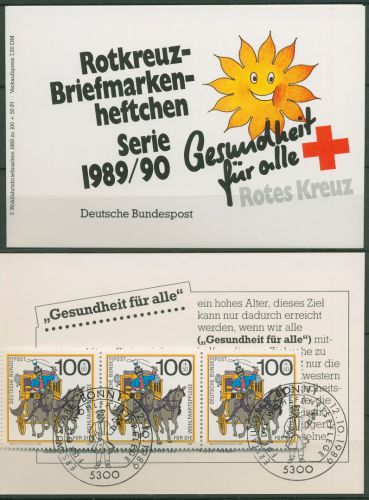 Bund Rotes Kreuz 1989 Postbus Markenheftchen MH 10 (1439) ESST Bonn (C99880)