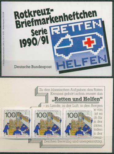 Bund Rotes Kreuz 1990 Postamt Markenheftchen MH 11 (1476) postfrisch (C99881)
