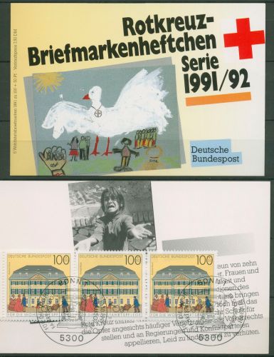 Bund Rotes Kreuz 1991 Postamt Markenheftchen MH 13 (1567) ESST Bonn (C99886)