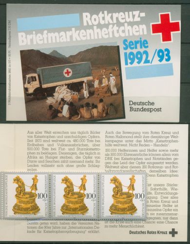 Bund Rotes Kreuz 1992 Uhren Markenheftchen MH 15 (1634) postfrisch (C99889)
