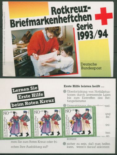 Bund Rotes Kreuz 1993 Trachten Markenheftchen MH 16 (1696) postfrisch (C99891)