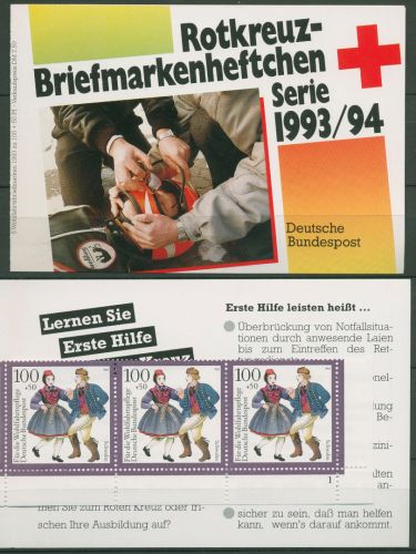 Bund Rotes Kreuz 1993 Trachten Markenheftchen MH 17 (1698) postfrisch (C99892)