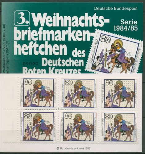 Bund Rotes Kreuz 1984 Weihnachten Markenheftchen MH W3 (1233) postfrisch(C99911)