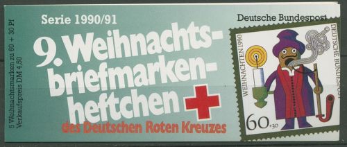Bund Rotes Kreuz 1990 Weihnachten Markenheftchen MH W9 (1485) postfrisch(C99923)