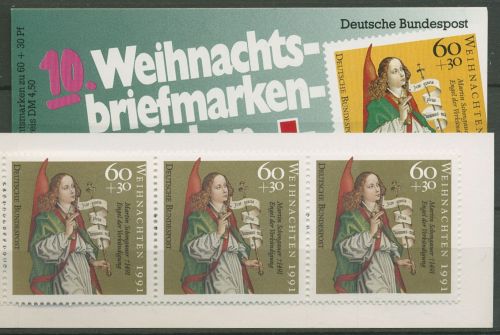 Bund Rotes Kreuz 1991 Weihnachten Markenheftchen 1578 MH W11 postfrisch (C99926)