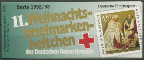 Bund Rotes Kreuz 1992 Weihnachten Markenheftchen 1640 MH W14 postfrisch (C99930)