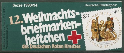Bund Rotes Kreuz 1993 Weihnachten Markenheftchen 1707 MH W15 postfrisch (C99931)