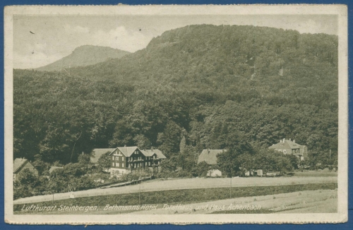Steinbergen Bethmanns Hotel Haus Achenbach Forsthaus, gelaufen 1927 (AK484)