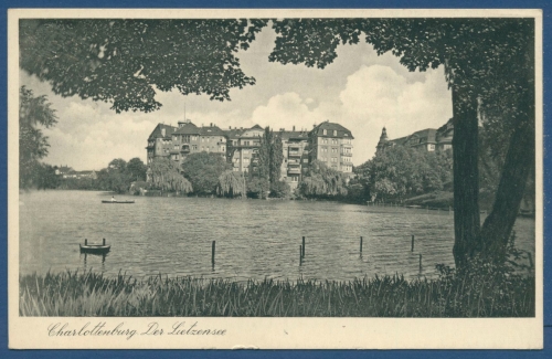 Berlin Charlottenburg Wohnhäuser am Lietzensee, gelaufen 1937 (AK446)